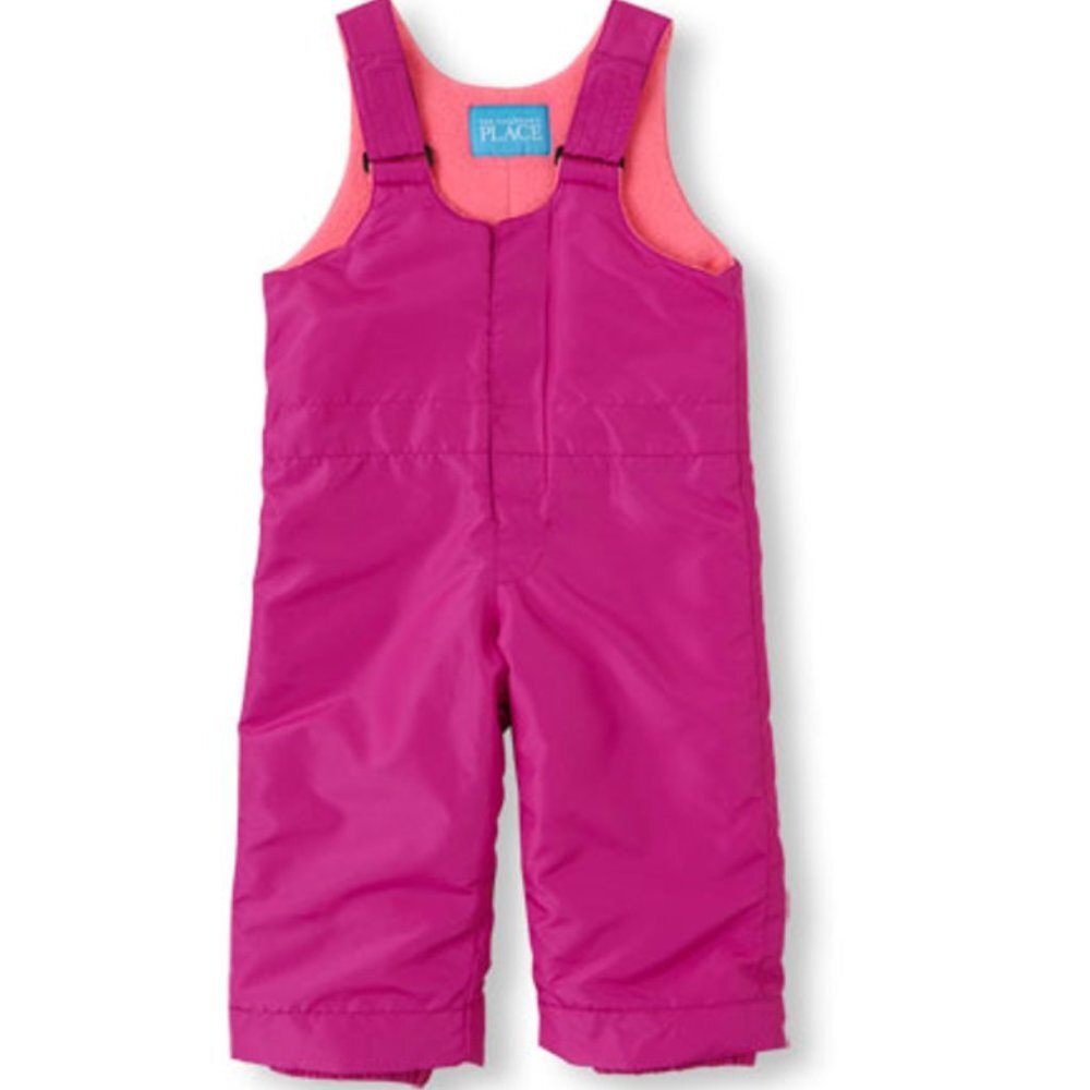 NWT The Children's Place Toddler Baby Girls Snow Overalls Fleece-lined B…